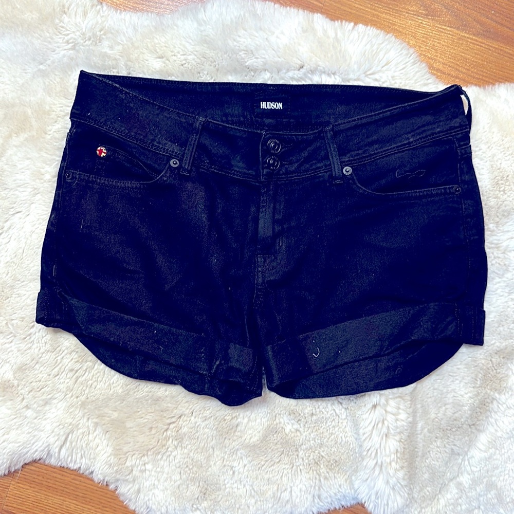 HUDSON JEANS 28 Croxley Black Denim Shorts